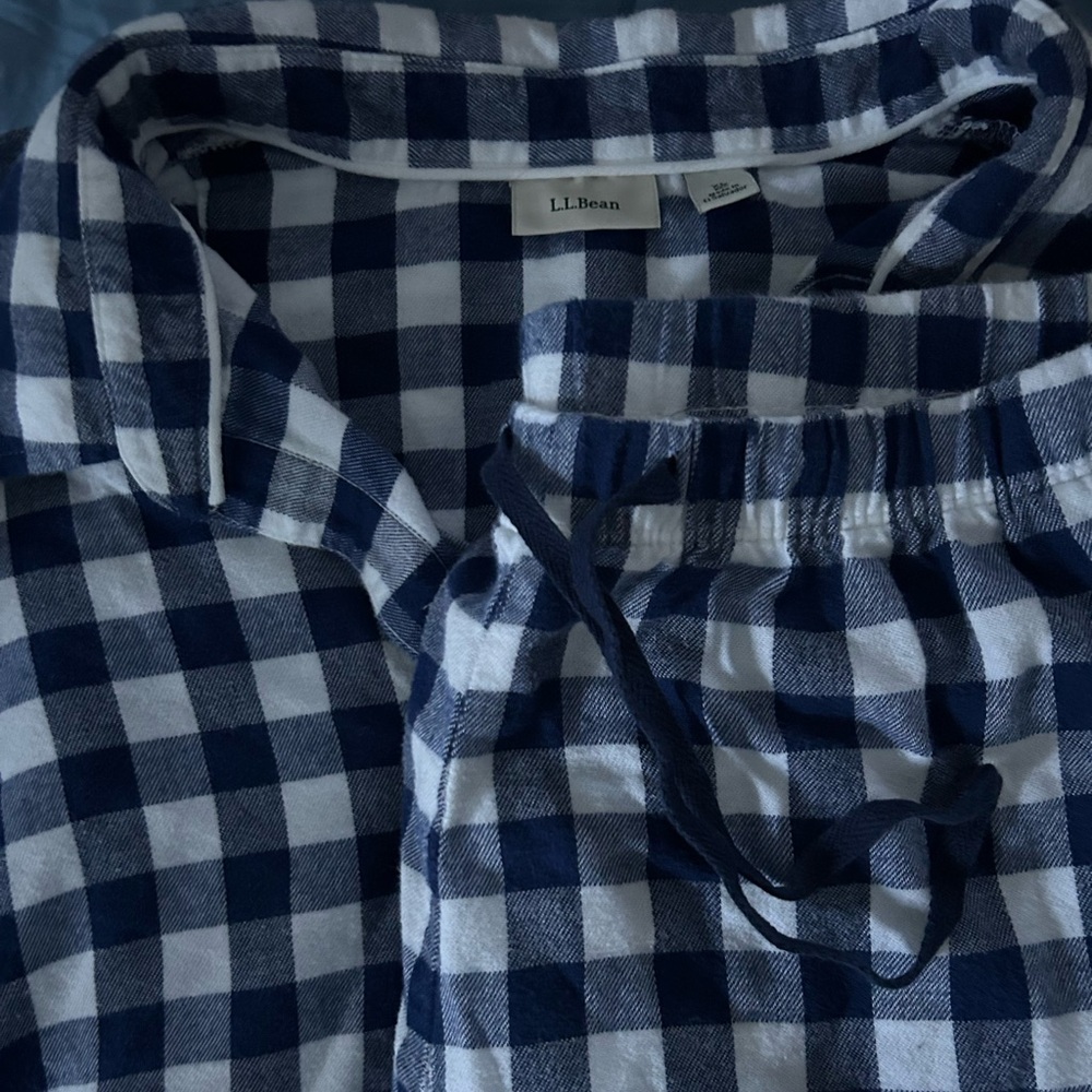 L.L. Bean Pajamas Checkered Flannel